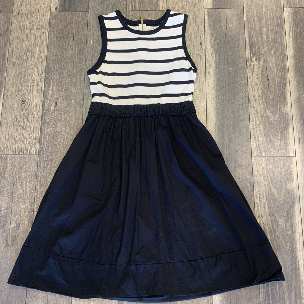 BLK STRIPE POCKET DRESS