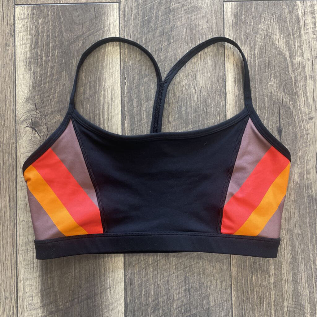 BLK SIDE SRTIPED SPORT BRA