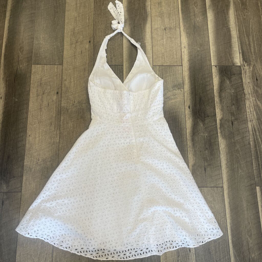 WHITE FLOWER PETAL EYELET DRESS- NWT