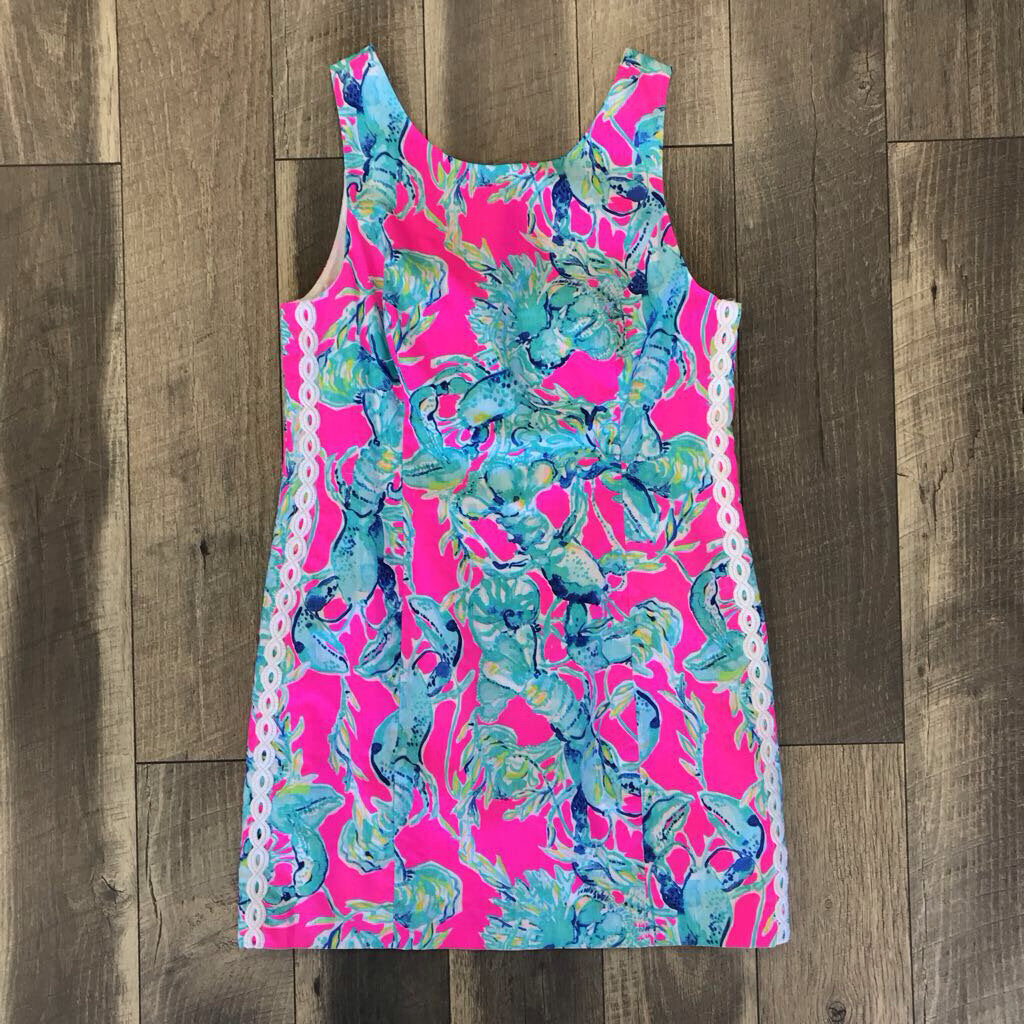 PINK MILA SHIFT LOBSTER IN LOVE DRESS
