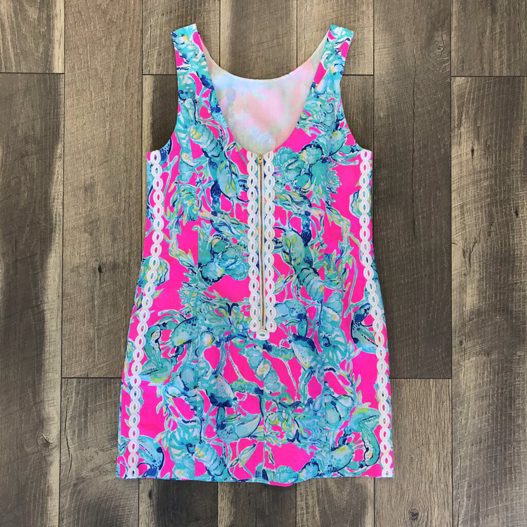 PINK MILA SHIFT LOBSTER IN LOVE DRESS
