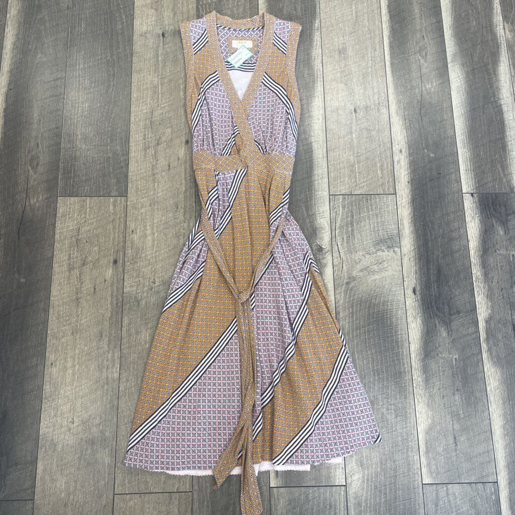 DIAGONAL PRINT DRESS