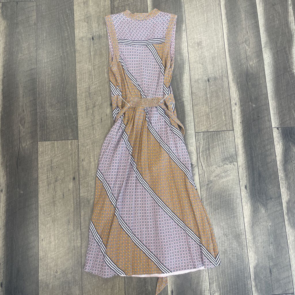 DIAGONAL PRINT DRESS