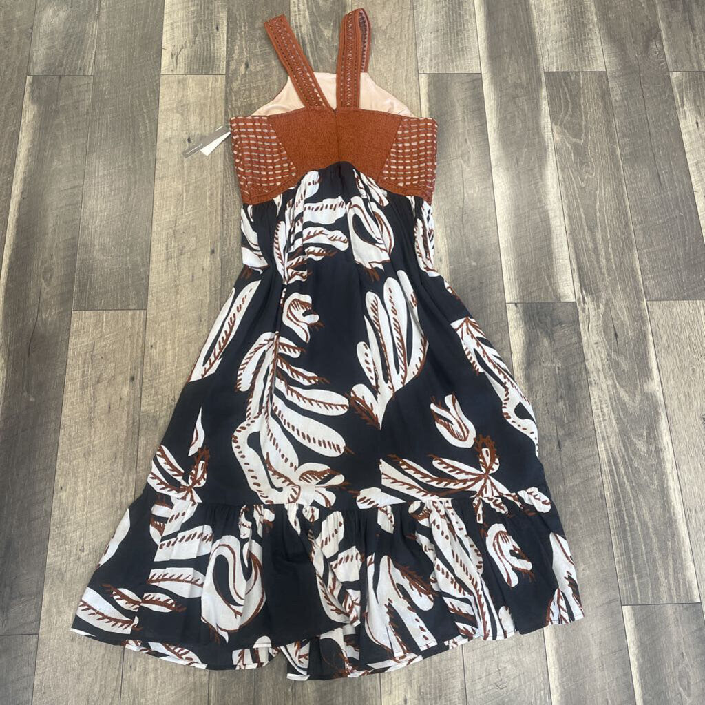 BLK/BROWN MOTIFF MAXI DRESS- NWT