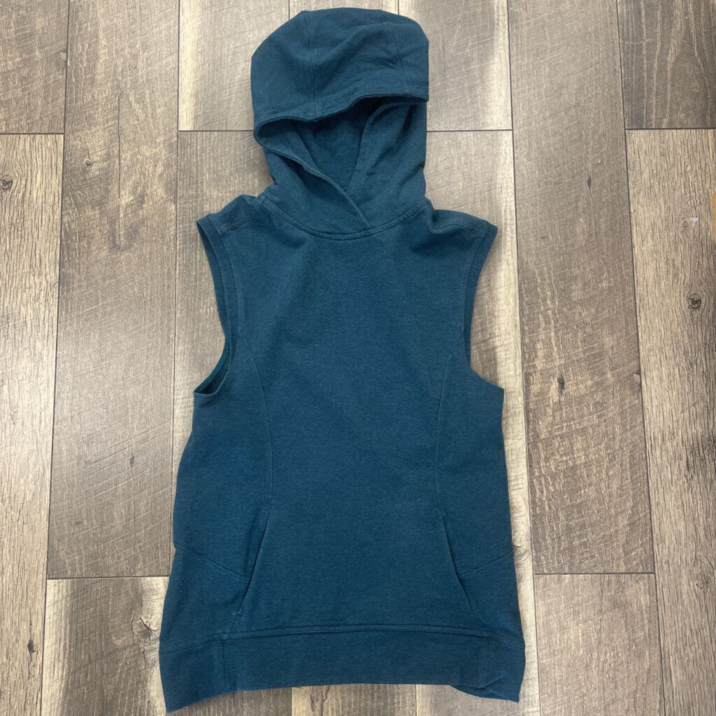 TEAL SLEEVLESS HOODIE