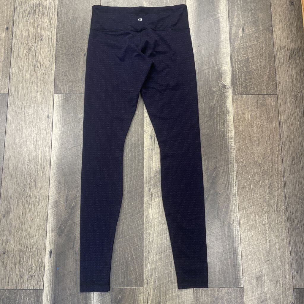 BLK PURPLE PRINT LEGGINGS