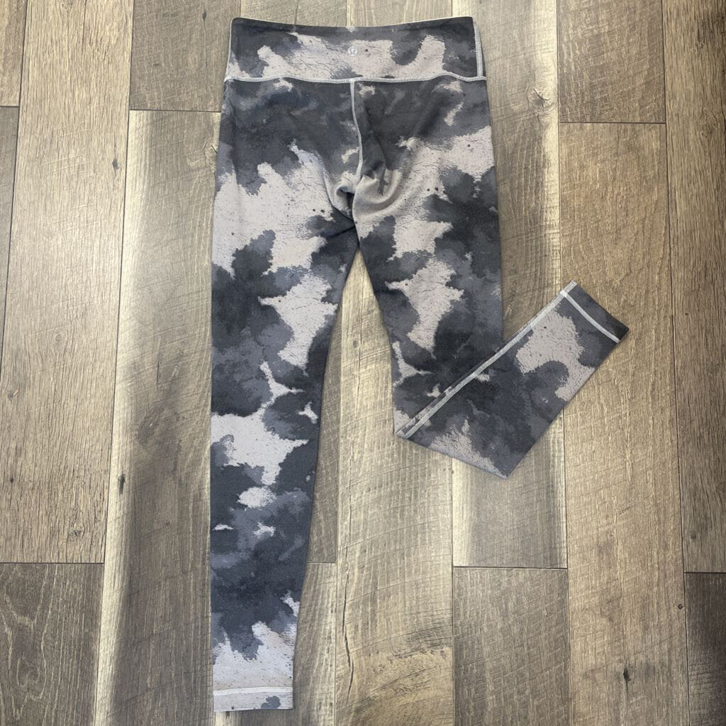 GRAY SPACE DYED CROPPED LEGGINGS