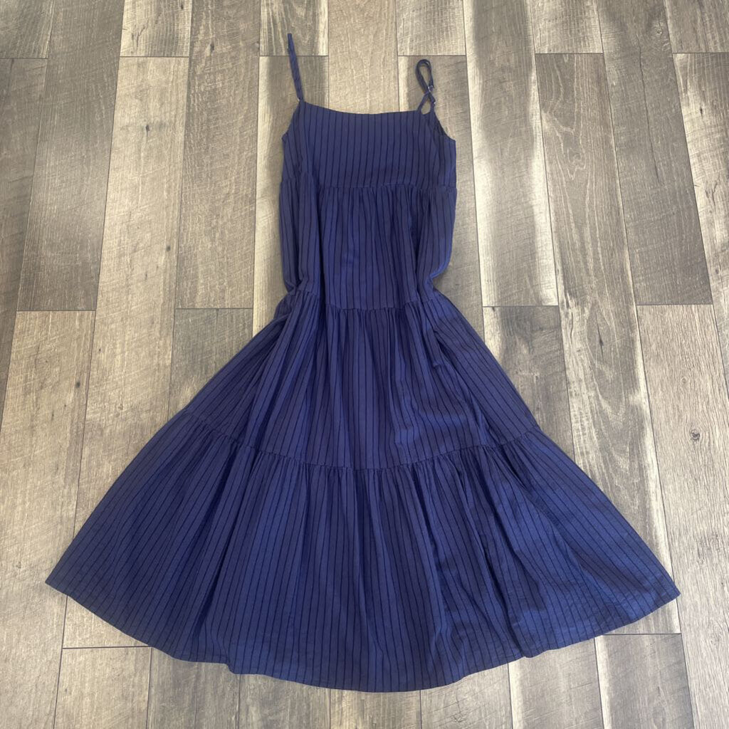 NAVY LONG TIERED SUNDRESS