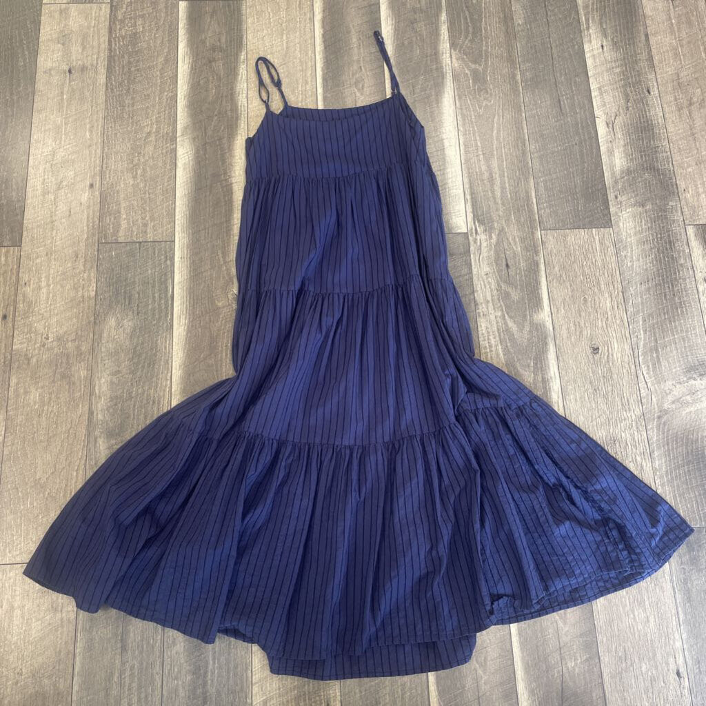 NAVY LONG TIERED SUNDRESS