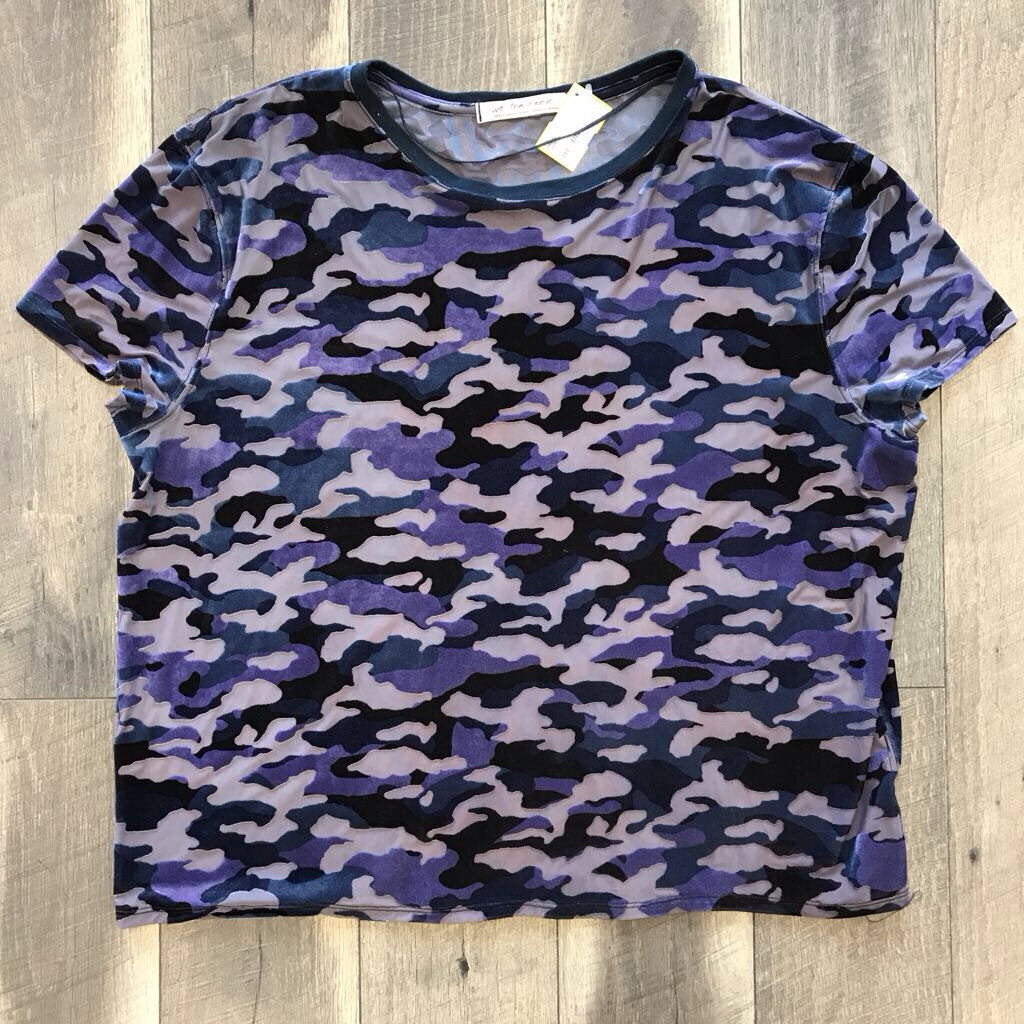 PURP VELOUR CAMO SS