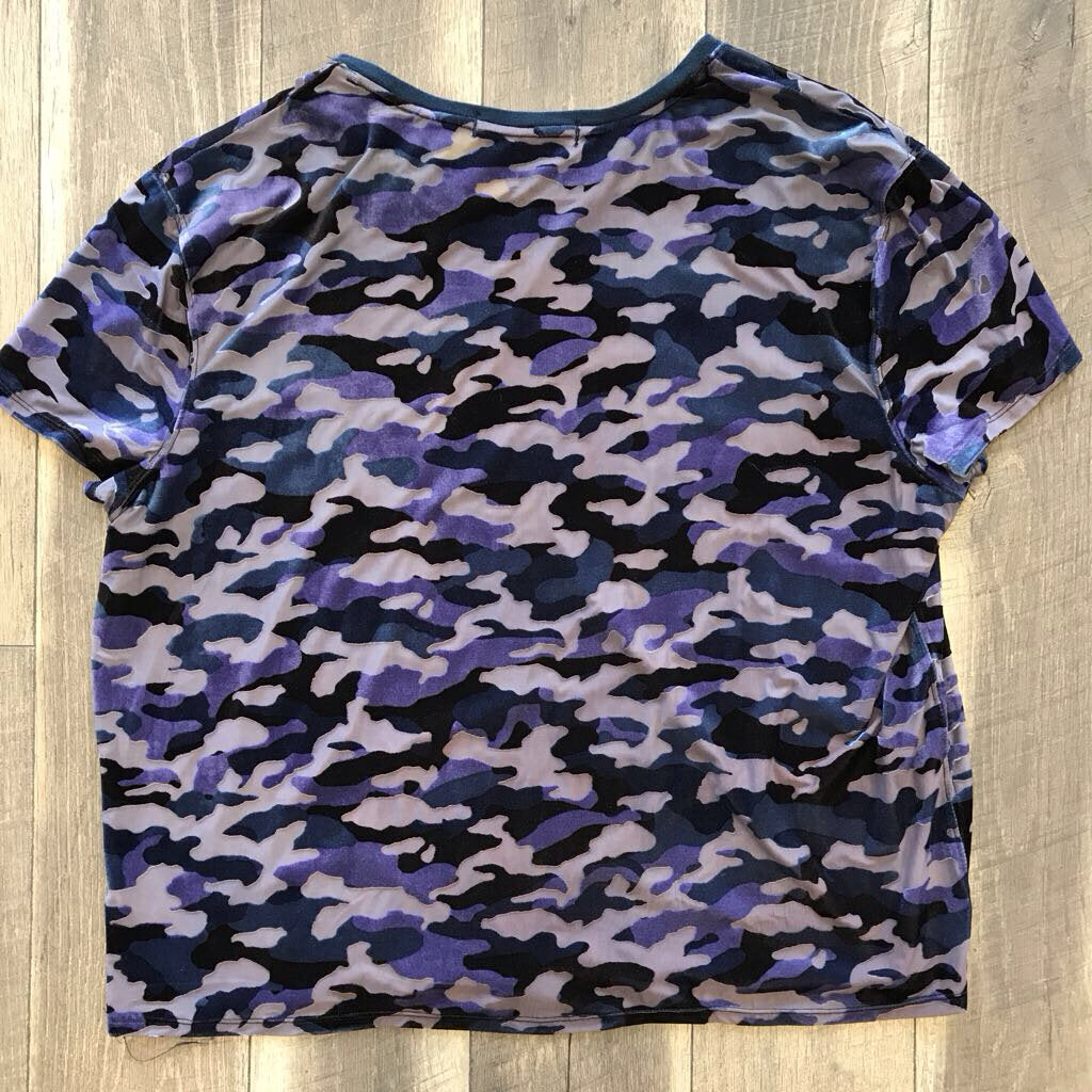 PURP VELOUR CAMO SS