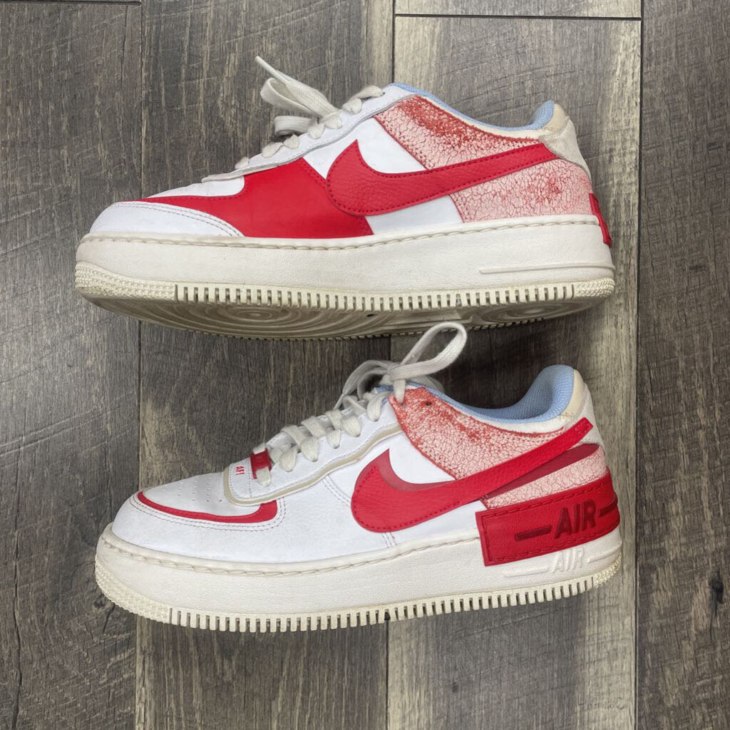 RED CRACKED LEATHER AIR FORCE