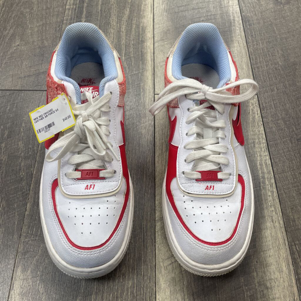 RED CRACKED LEATHER AIR FORCE