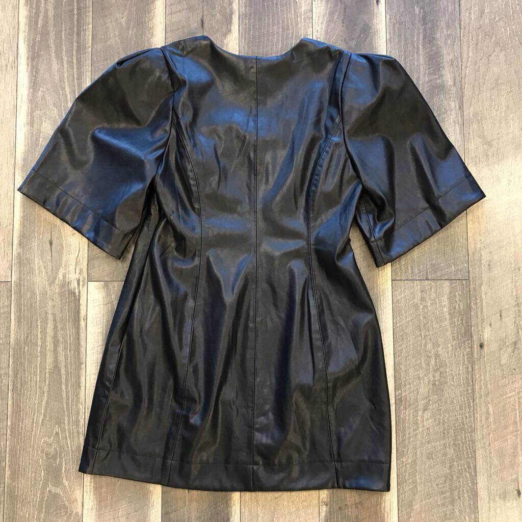 BLK LEATHER DRESS-NWT