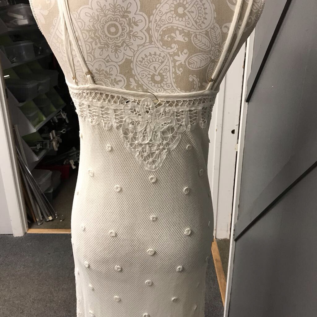 WHITE LONG LACE DRESS