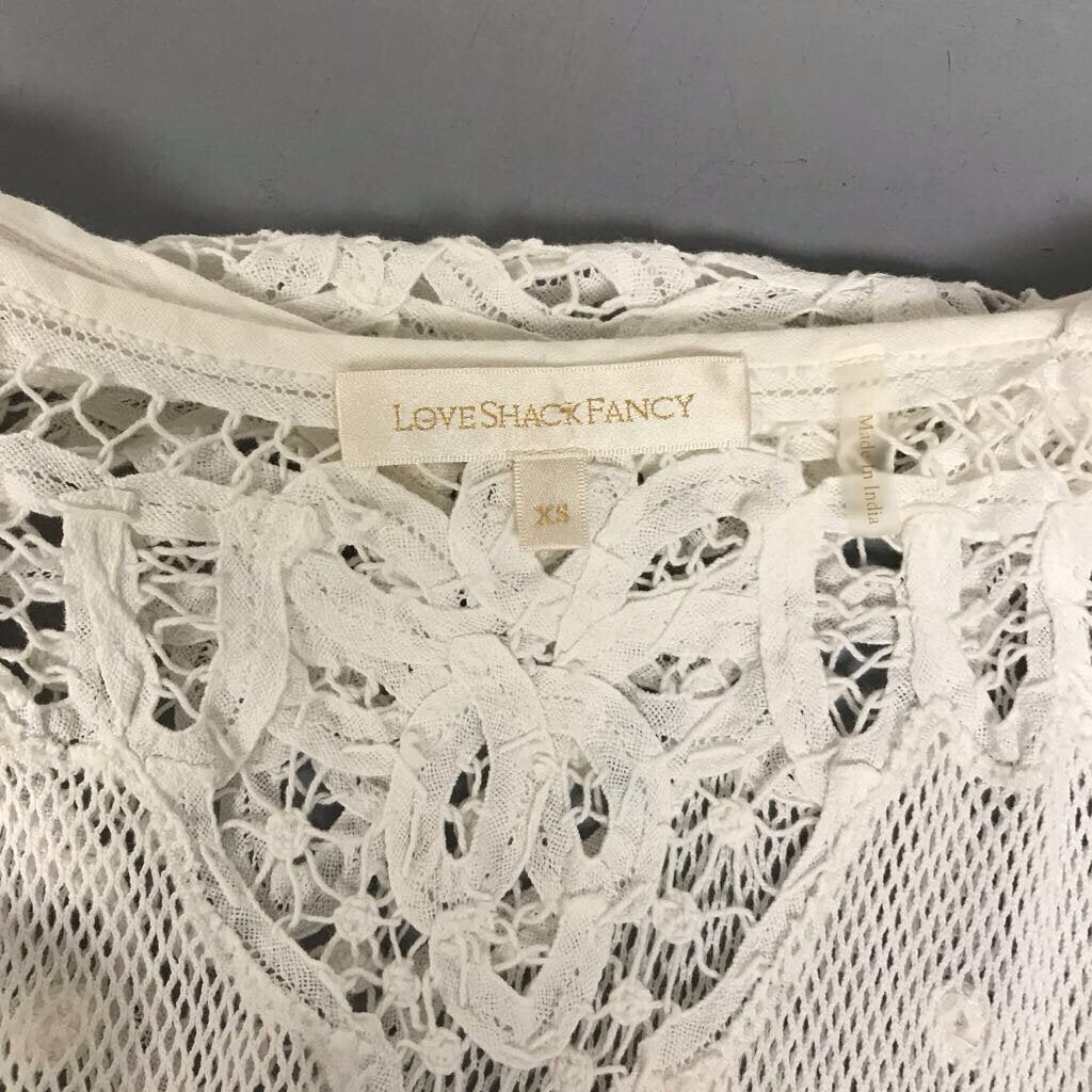 WHITE LONG LACE DRESS