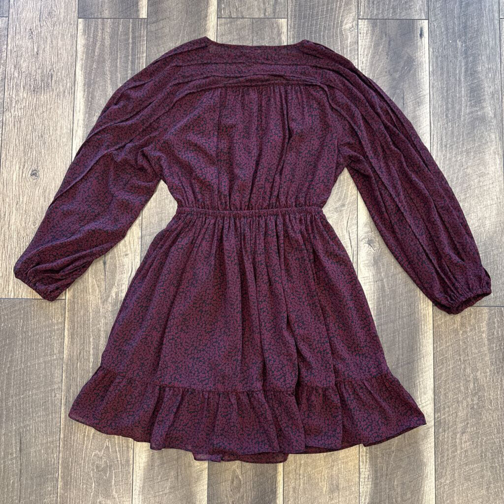MAROON DAISY DRESS