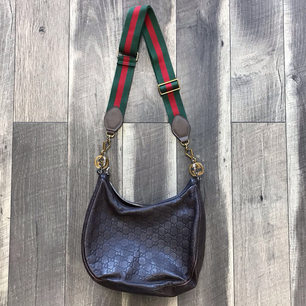GUCCISSIMA LEATHER BROWN BAG