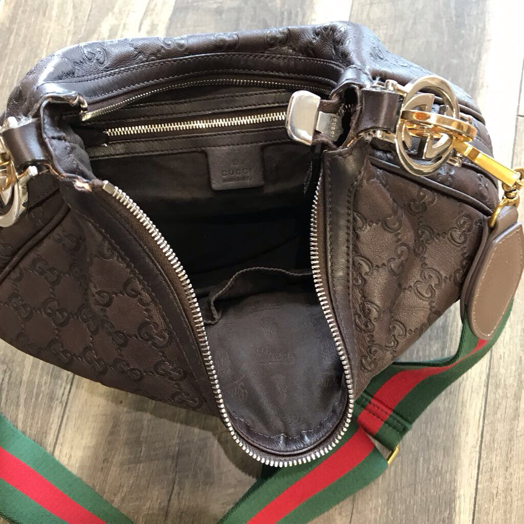 GUCCISSIMA LEATHER BROWN BAG