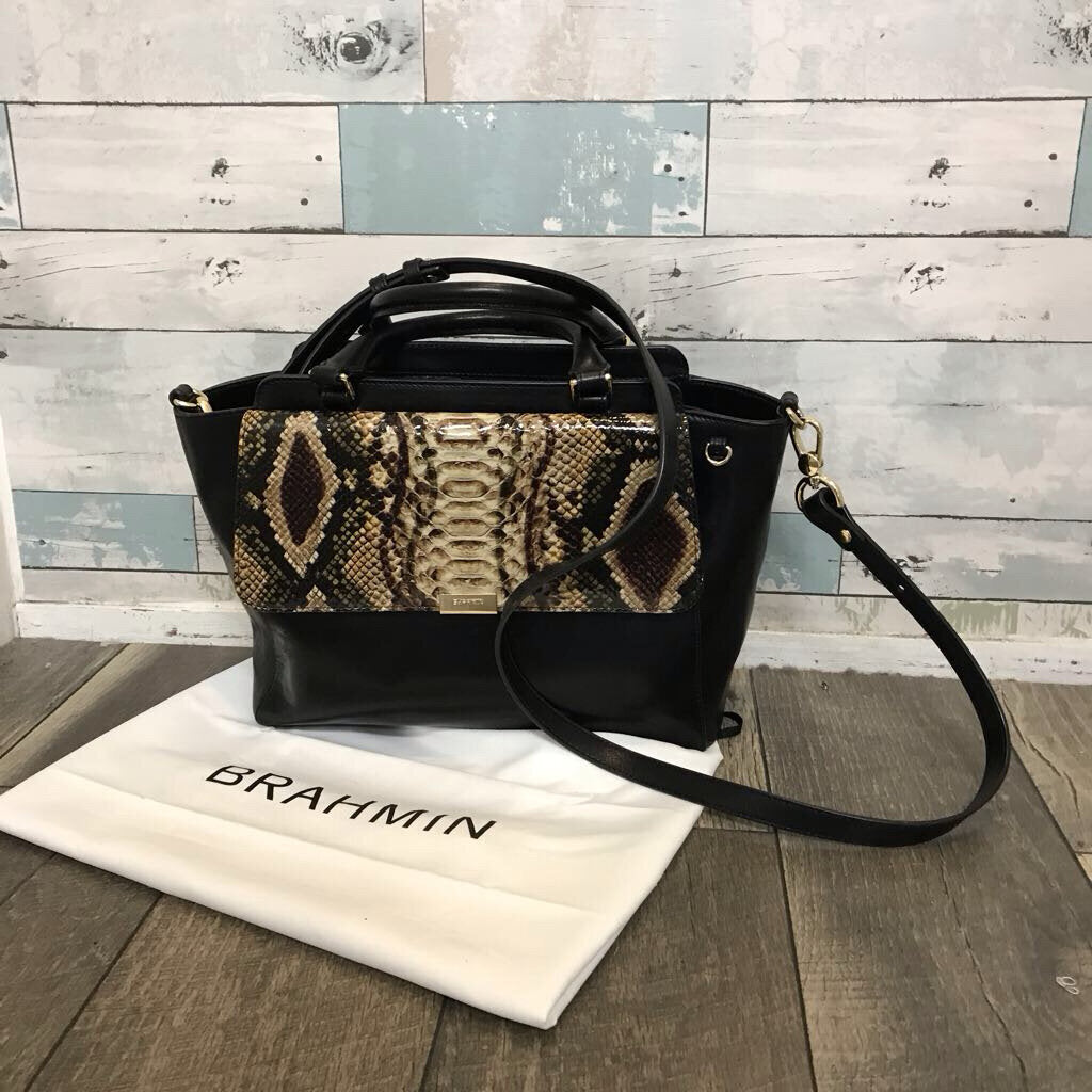 BLACK & SNAKESKIN CROC INTERCHANGABLE PURSE