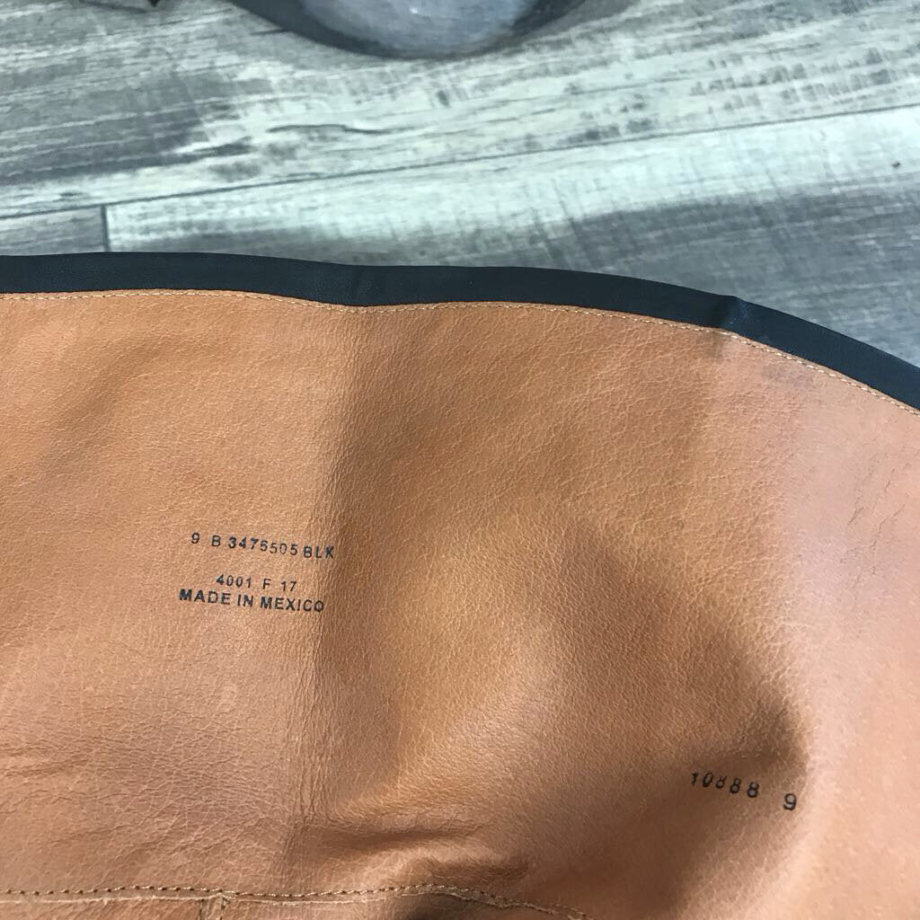 BLK LEATHER RIDING BOOT