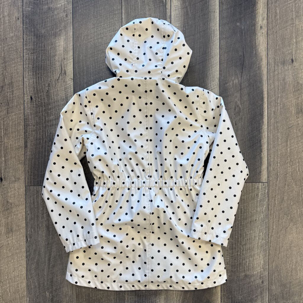 CREAM DOT LINED RAINCOAT