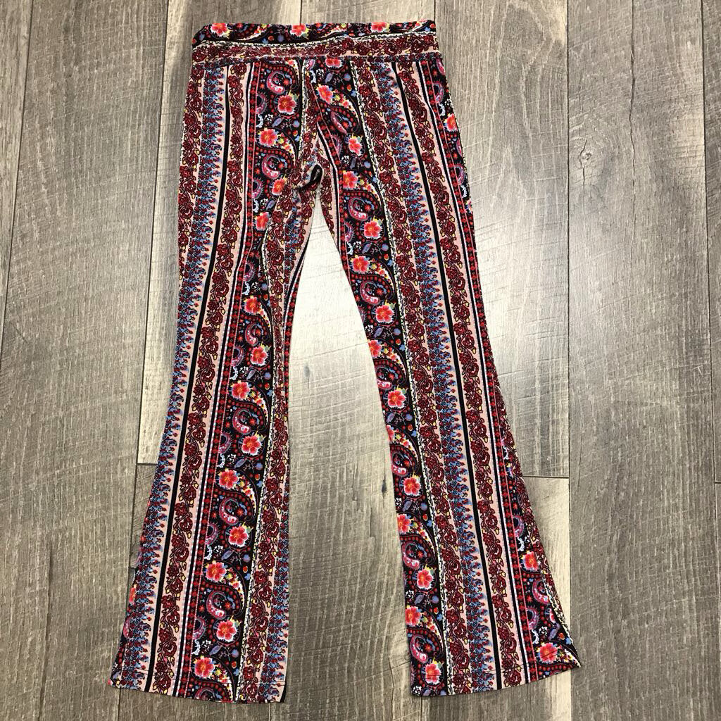RED BOHO PRINT PANTS