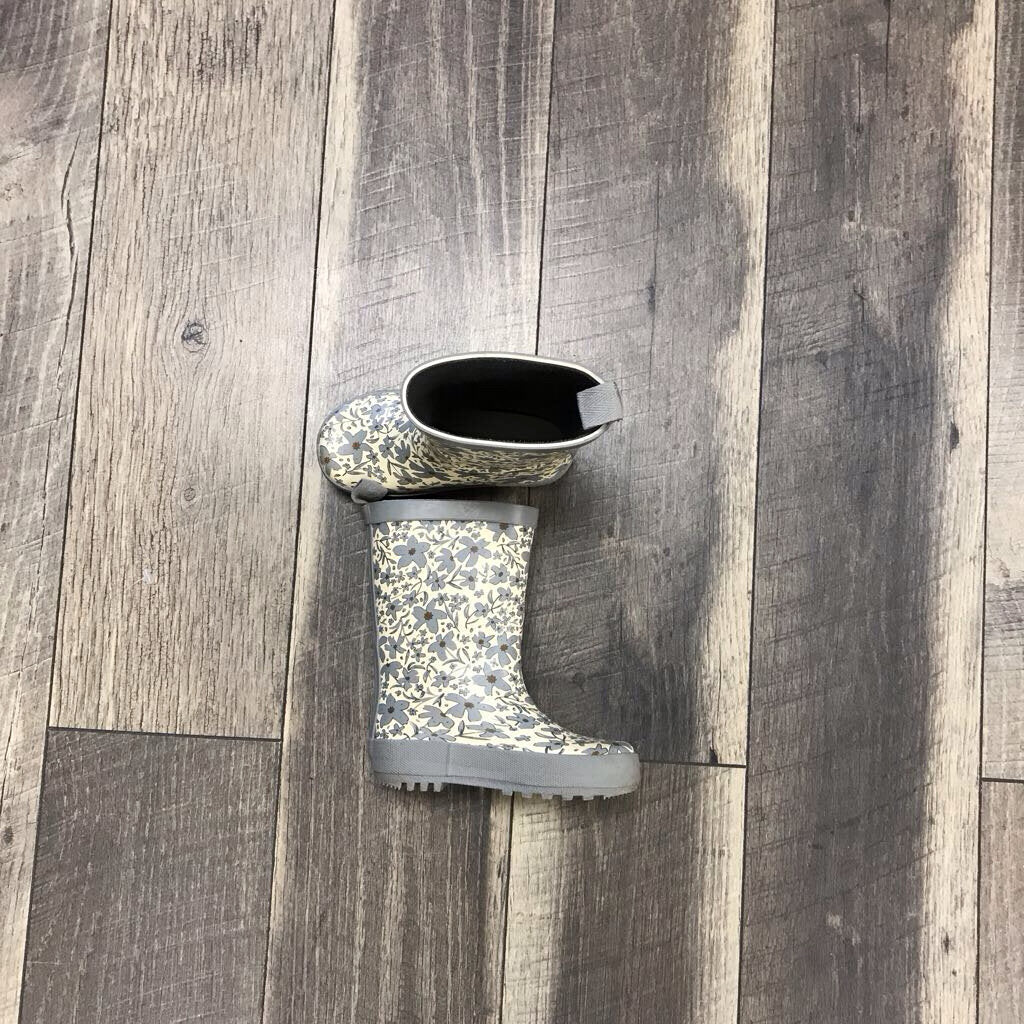 FLORAL GREY RAIN BOOT