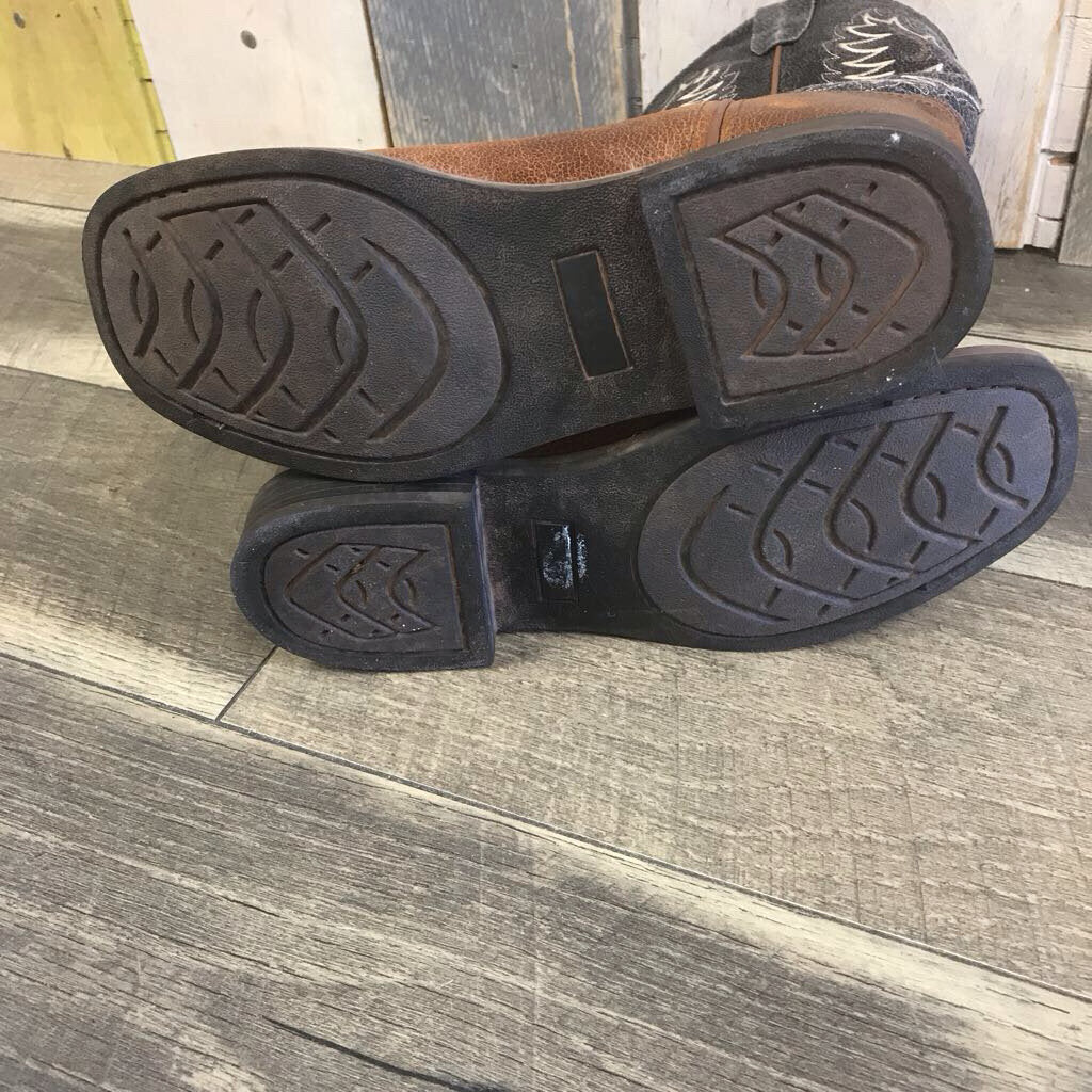 BOYS BROWN/GREY COWBOY BOOT