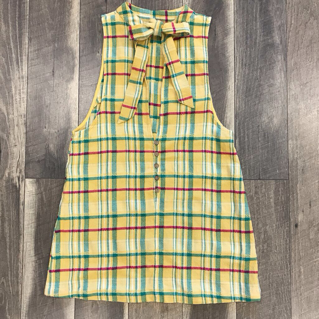 YELLOW PLAID DRESS-NWT