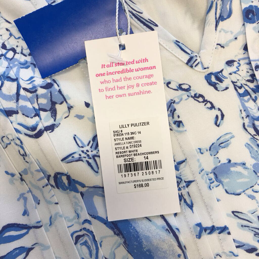 BAREFOOT BEACHCOMBERS ANSELLA TUNIC DRESS-NWT