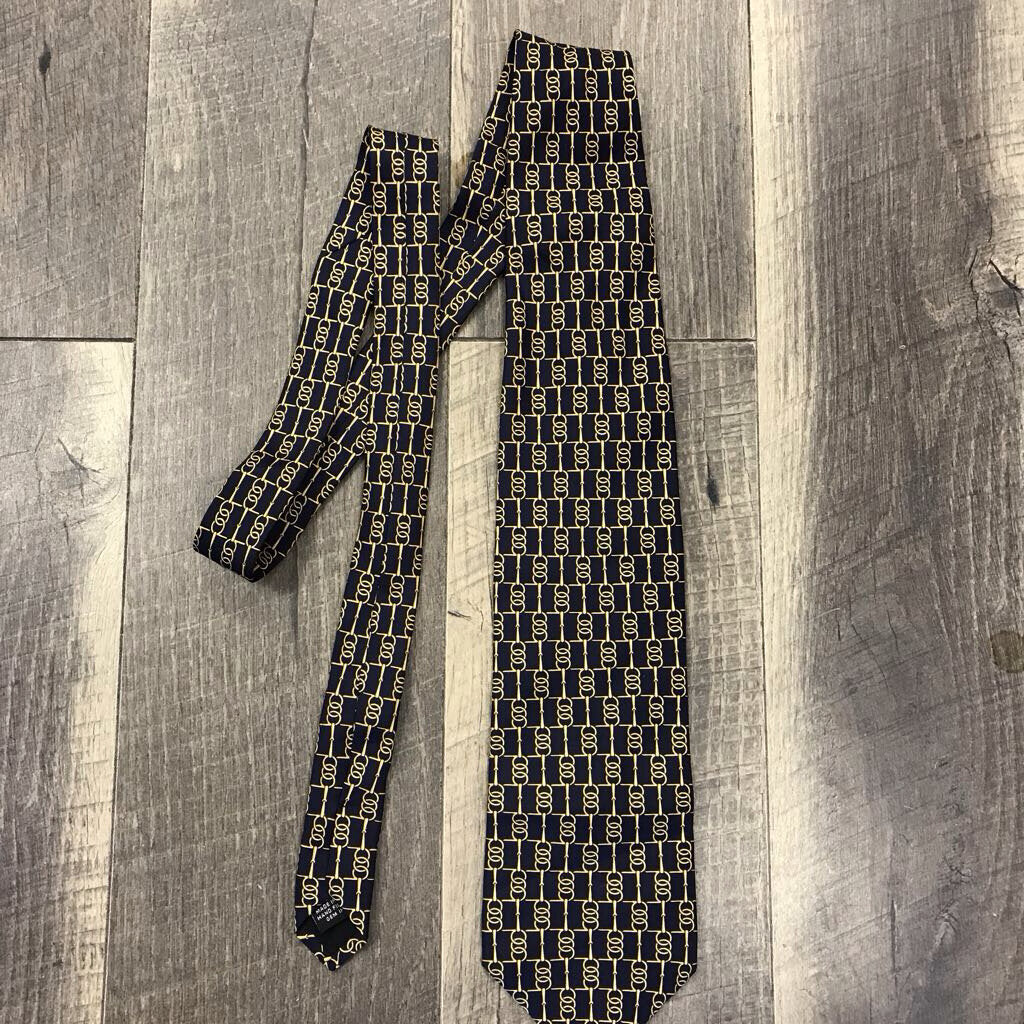 NAVY GOLD LINK TIE