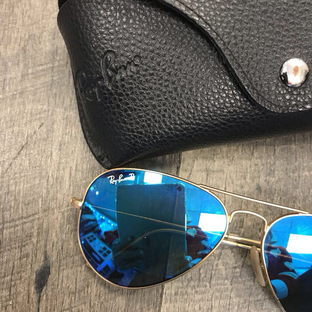 BLUE AVIATOR SUNGLASSES