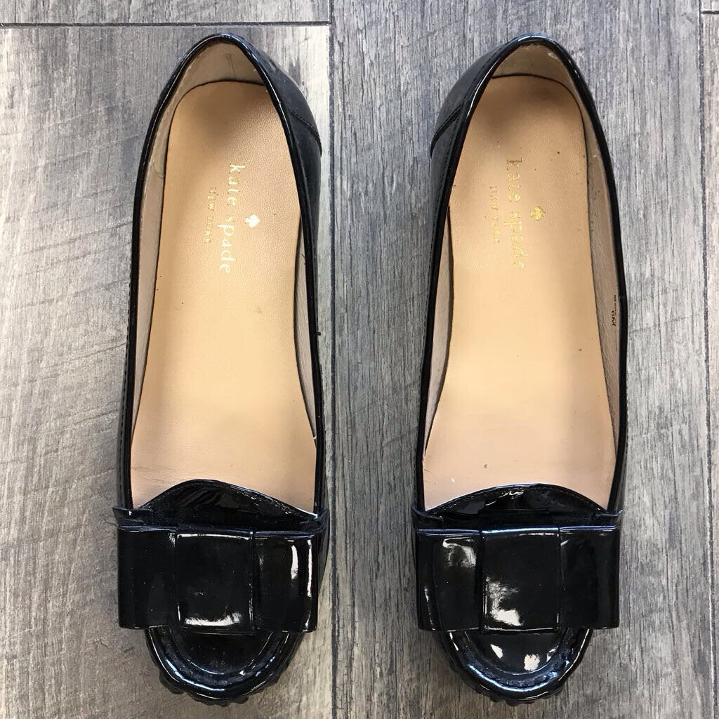 BLK PATENT LEATHER FLAT