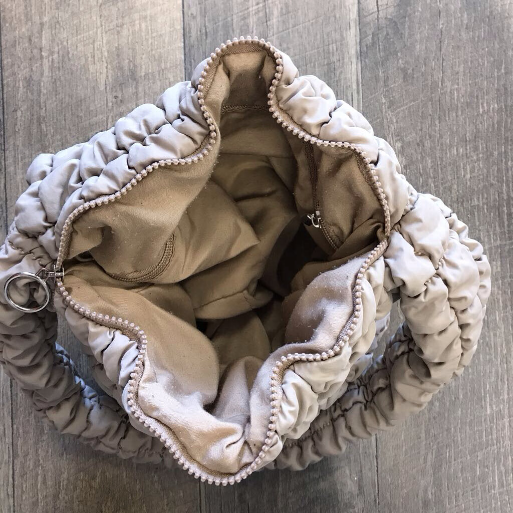 TAUPE QUILTED BAG