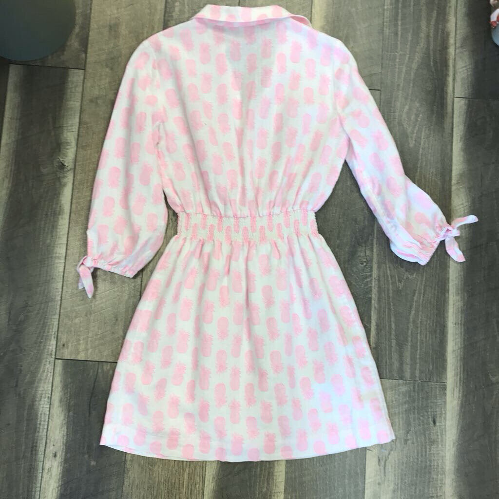 ABRALYNN LINEN PINK SLICE OF SUNSHINE DRESS