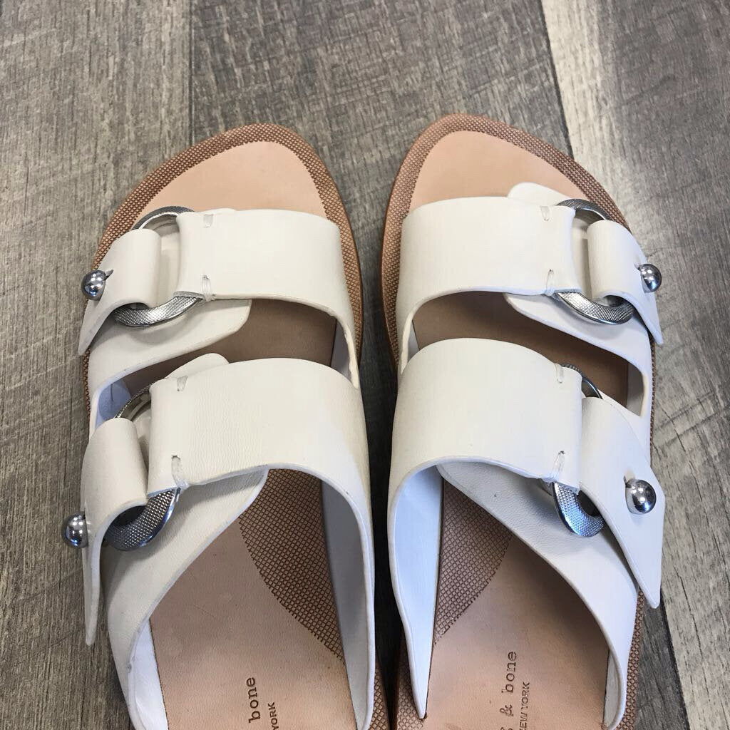 SOLEIL BEIGE AVOST SLIDE SANDALS