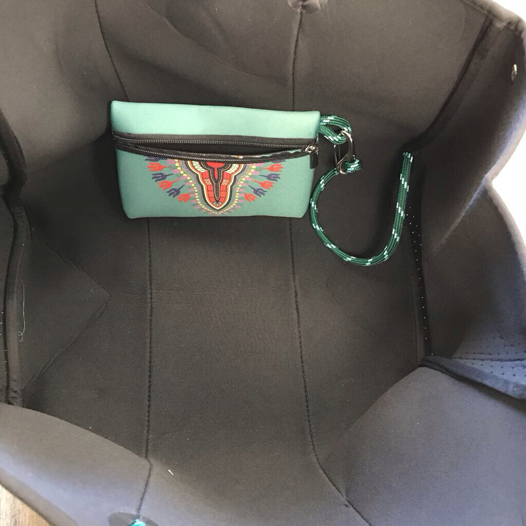 GREEN NEOPRENE 2P BEACH BAG