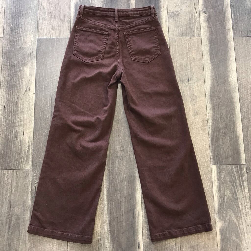BROWN WIDE LEG JEAN