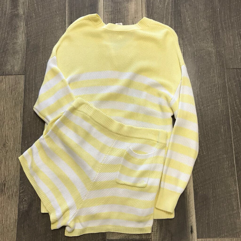 YELLOW STRIPED KNIT 2 PC
