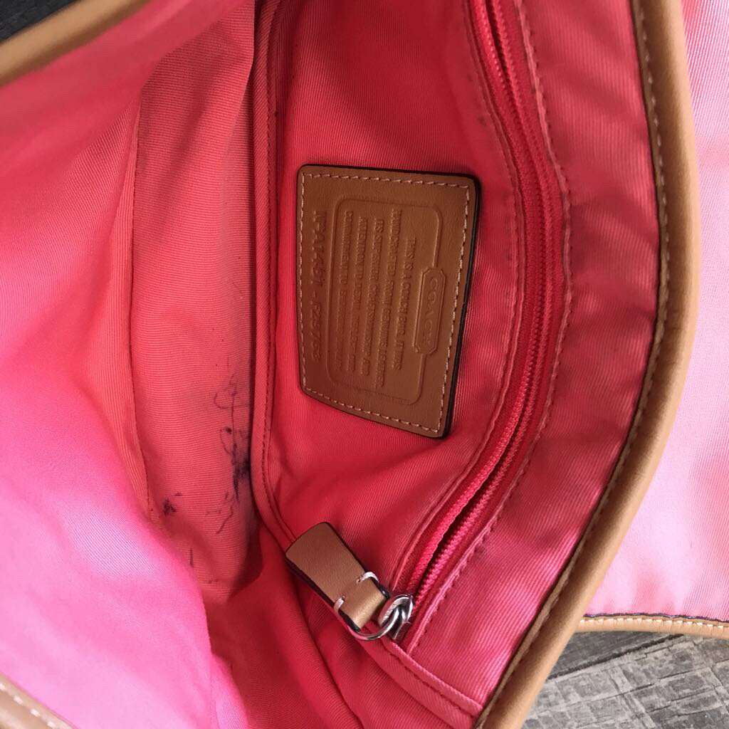 CAMEL HADLEY FLAP CLOSURE CROSSBODY -AS IS