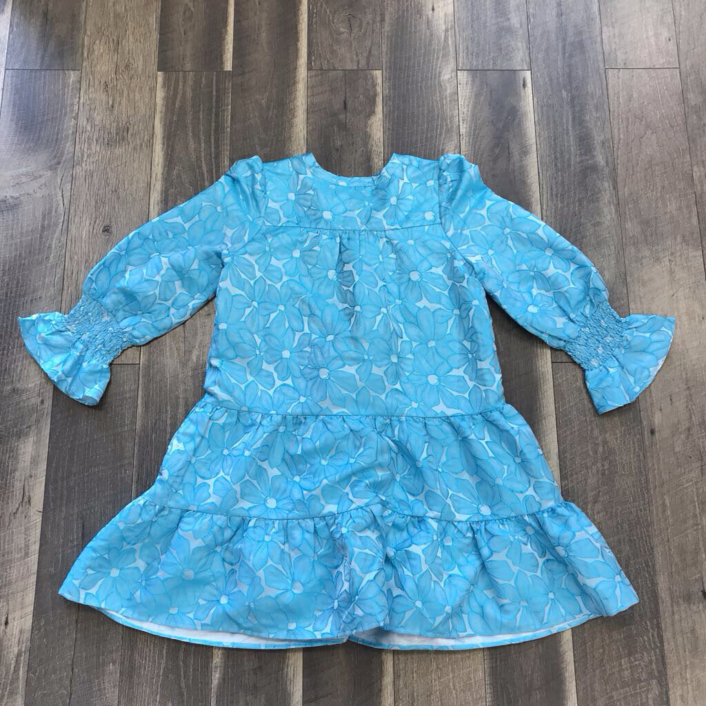 BLUE DAISY JACQUARD DRESS- NWT