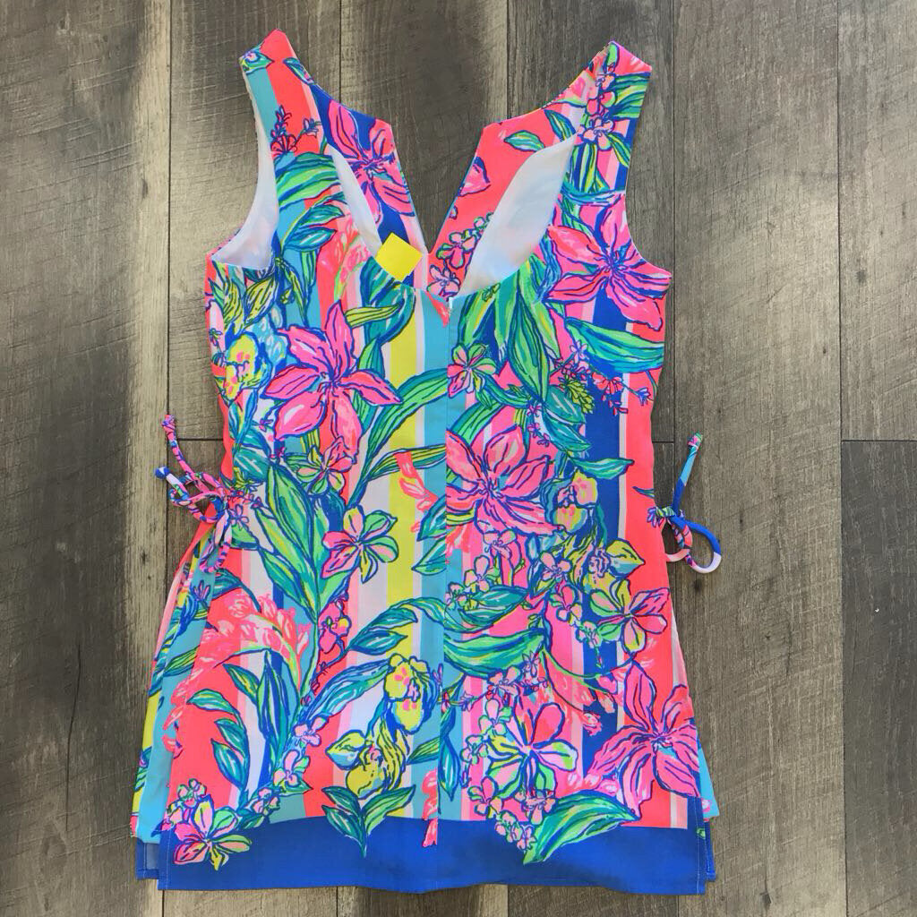 NEON FLORAL DONNA ROMPER DRESS