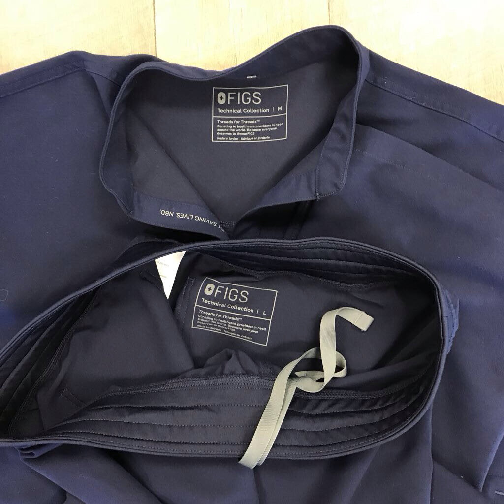 NAVY SS TOP/PANT SCRUB 2PC