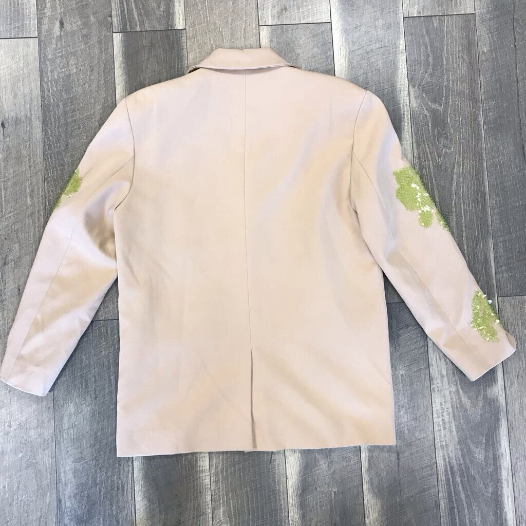TAN/GREEN SEQ BLAZER
