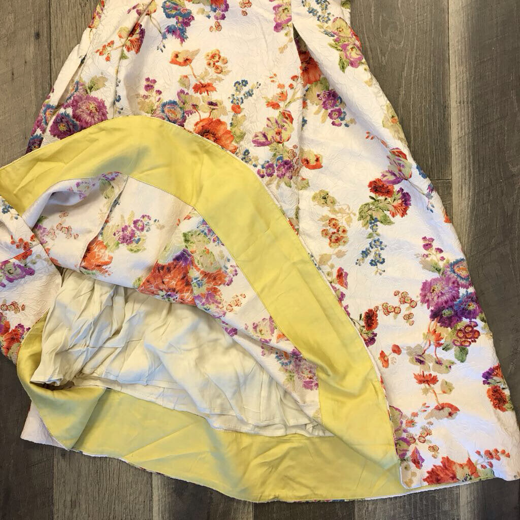 IVORY FLORAL BOCADE DRESS-NWT
