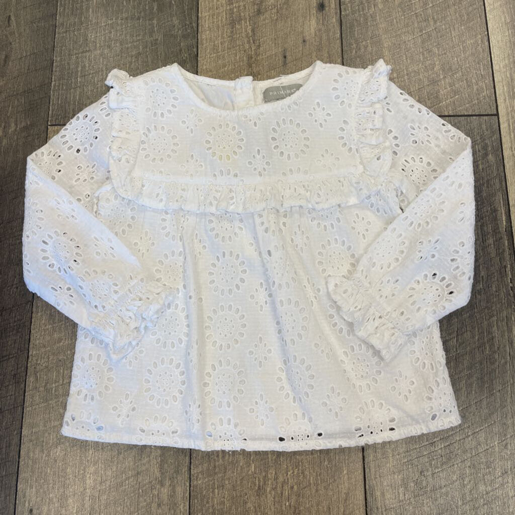 WHITE EYELET TOP-NWT