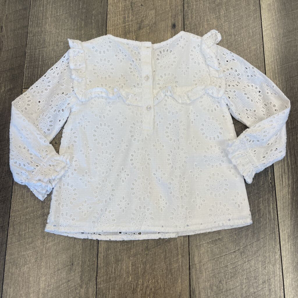 WHITE EYELET TOP-NWT