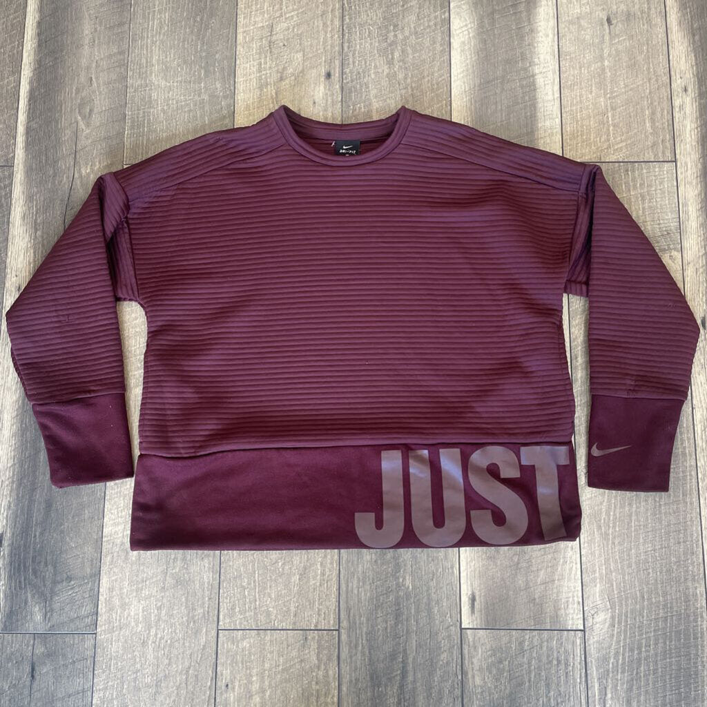 MAROON RIBBED SWEATSHIRT