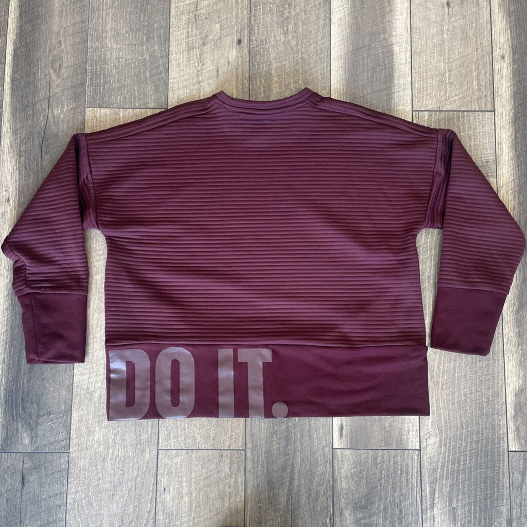 MAROON RIBBED SWEATSHIRT